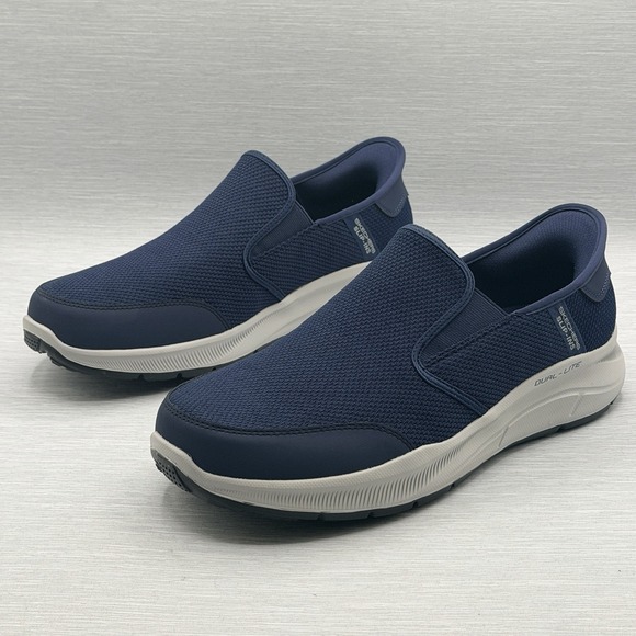 Skechers Men's 12 Extra Wide Shoes Slip Ins Blue 4E Equalizer Breathable 232926